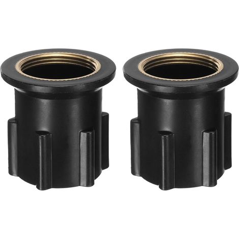 2 Pcs 1.18 Inch Faucet Fixing Nut, Plastic Fixed Base, Tap Fastener, Kitchen Fixing Set, Black (1/5)