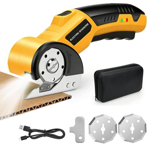 4V Electric Sewing Scissors - Rechargeable Electric Scissors with Self-Sharpening Blade (1/5)