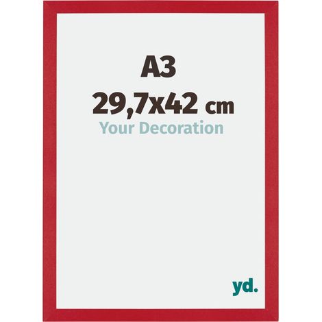 yd. - Cadre photo A3 29.7x42 - Rouge - MDF - Mura