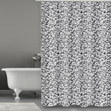 RIDEAU DOUCHE POLYES180X200 GALETS NOUVEAU MODELE M S V 149560