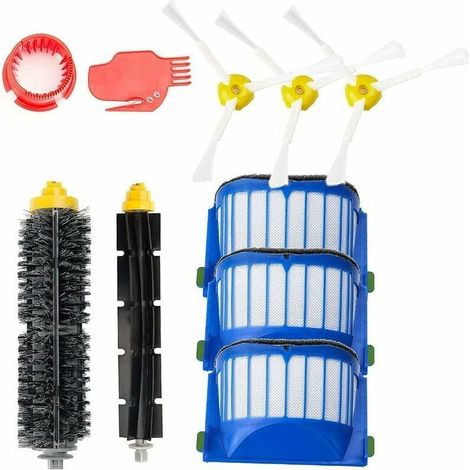 UlisemReplacement Accessories Kit for Roomba 600 Series 600 620 630 650 655 660 680- Includes 3 Pack Filter and Side Brush (1/4)