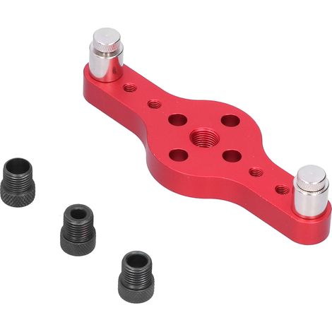 Gabarit de perçage pour tourillons métalliques, outil de positionnement et de repérage pour le travail du bois et le bricolage (1/5)