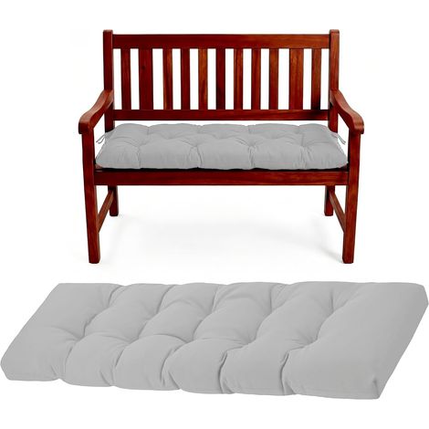 Indoor/Outdoor Bench Cushion, 100 x 50 cm Waterproof Seat Cushion, Seat Cushions for Garden Bench, Swing Chair (Light Grey, 100 x 50 x 10 cm) (1/5)