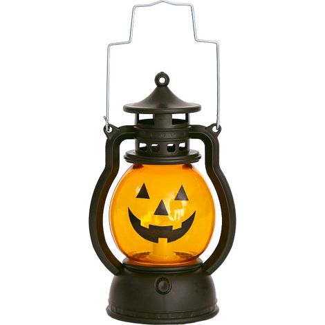 Lampe à pétrole décorative citrouille Halloween, lanterne LED portable pour décoration de fête (1/4)