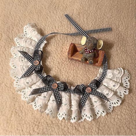 (noir)petit Bavoir Broderie Triangle Vtements La Mode Costume Avec Rglable Scraft Bavoirs Pour Animaux De Compagnie Chiens Accessoires Classique (1/3)