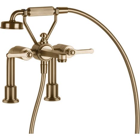 Gessi Venti20 robinetterie de baignoire 2 trous, avec flexible et