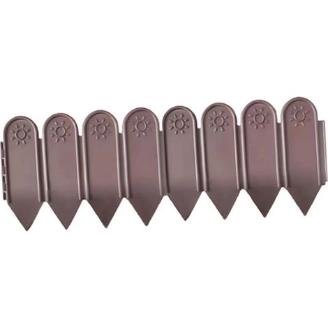 Valla De Jardn Con Estaca Ligera Y Decorativa Marron (1/5)