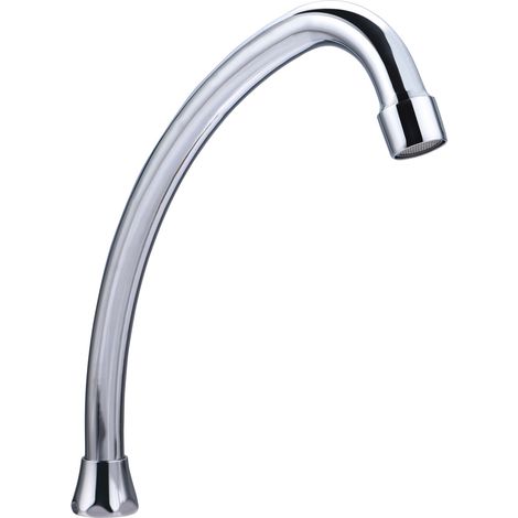 Noyon & Thiebault – Bec col de cygne femelle F3/4 20x27 – Laiton chromé – Hauteur 200 mm – Aérateur intégré pour jet doux