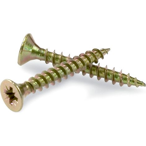 Caja de: 1000 Uds. Tornillo Pozidrive Bricromatado Cabeza Plana (18-30) 3.0X30 Cs