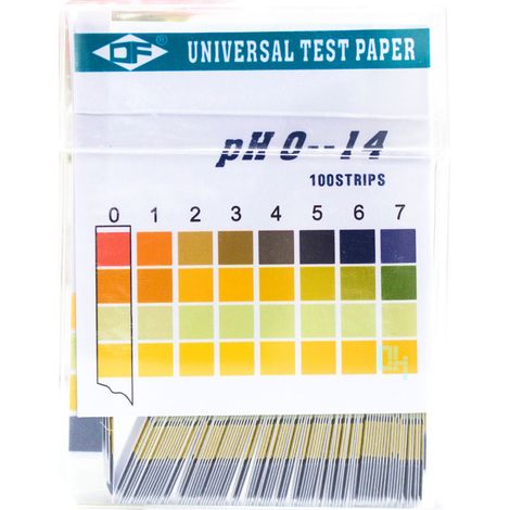 100 feuilles de papier de test PH 0 à 14 bandes d'alcali acide à mesure rapide précise