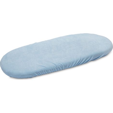 Drap-housse pour poussette en tissu éponge bleu 35 x 75 (1/3)