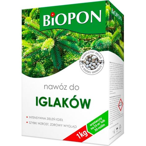 Fertilizante granulado Biopon 1 kg - Para coníferas /823