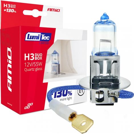 Halogenlampen H3 12V 55W LumiTec limited +130% DUO amio-02102 (1/5)