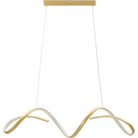 Suspension LED en métal doré, 80 x 20 x 120 cm, Uter (1/5)