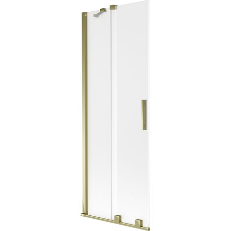 Mexen Velar Badewannenabtrennung 2-flügelig, 70 x 150 cm, matt, gold - 896-070-000-31-50 (1/2)