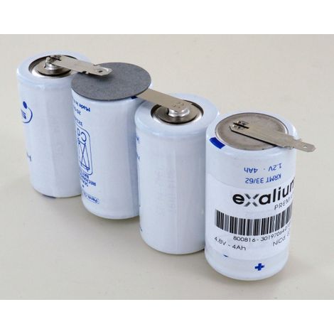 Batterie 4.8V 4Ah NiCd 4VTD Faston +6.3/-4.8mm