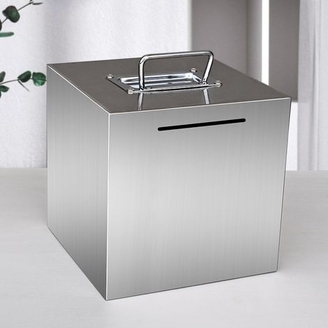 Caisse en acier inoxydable avec poignée (15x15x15cm) – Incassable, sûre et réutilisable, pour des économies à long terme