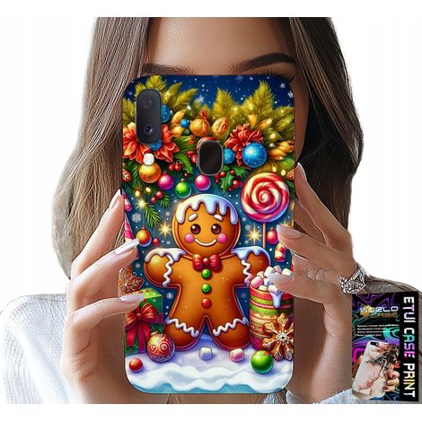 Custodia per Samsung Galaxy A20E - motivi di pan di zenzero, caramelle, Natale + vetro (1/5)