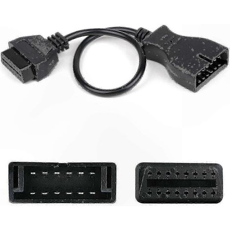 Câble adaptateur OBD 12 à 16 broches pour scanners de diagnostic automobile, de bonne qualité (1/5)