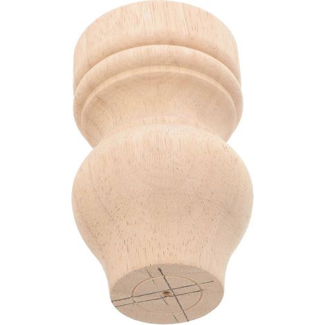Pieds de meubles en bois de rechange, lot de 5 pièces, adaptés aux canapés, chaises et tables, marron clair, structure stable. (1/5)