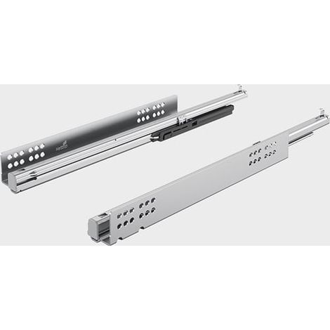 Hettich – Coulisse pour tiroir Quadro V6 Silent System – Charge 25kg – Longueur 300mm – Zingué – Pour bois dur
