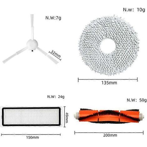 Para Xiaomi Robot Vacuum X10+ X10 Plus B101GL Repuestos Accesorios Cepillo lateral principal Filtro HEPA Polvo (1/4)
