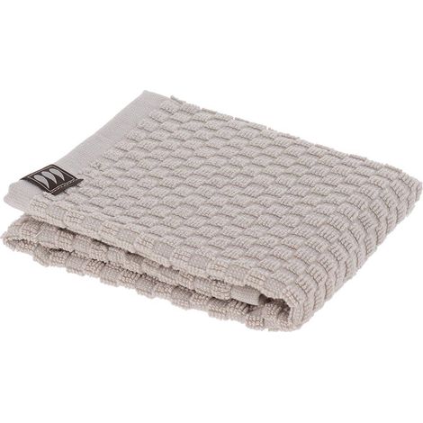 Asciugamano ospite 30x50 cm 100% cotone a scacchiera - grigio - Tendance