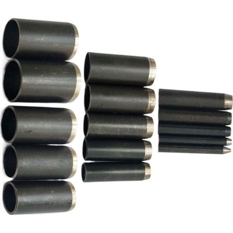 Kit de poinçons creux 15 pièces poinçons pour trous pour ceintures Outil pour trous ronds pour tapisserie d'ameublement en cuir artisanal Passionnés de sacs Création de costumes de tailleurs (1/5)
