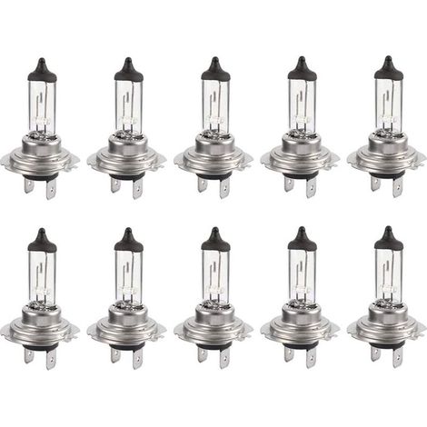 Lot de 10 ampoules halogène H7 12V 55W – Lumière blanche chaude 4300K – Étanchéité IP68 – Durée de vie 50 000 heures - 10pcs (1/4)