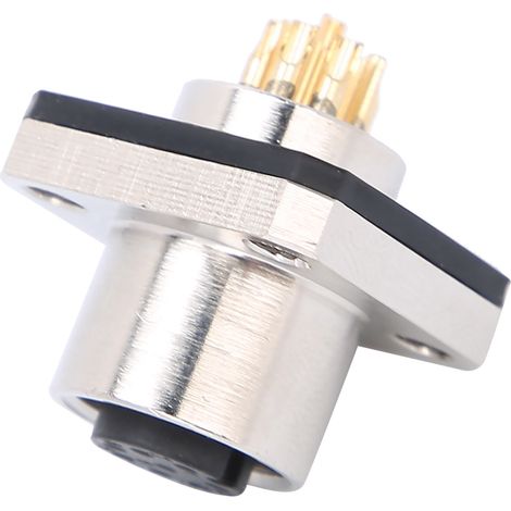 Wasserdichter 8-poliger Lochstecker mit Vierkantflansch, Industriebedarf M12HS8 (1/5)