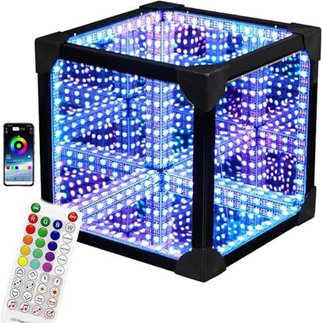 Lampe réactive au son – Miroir Infini LED Cube Veilleuse (1/5)