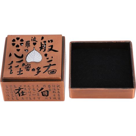 Encensoir en alliage de zinc métal, disque Sutra du Cœur, artisanat bouddhiste pour maison (1/5)