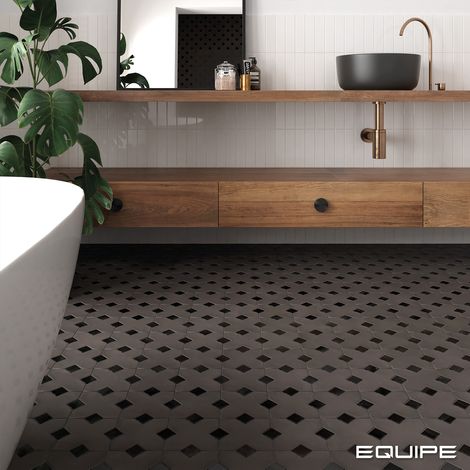 Carrelage effet rustique AL ANDALUS Croix Mud - Mat - boîte de 0.49 m2 Croix Mud - Mat - boîte de 0.49 m2
