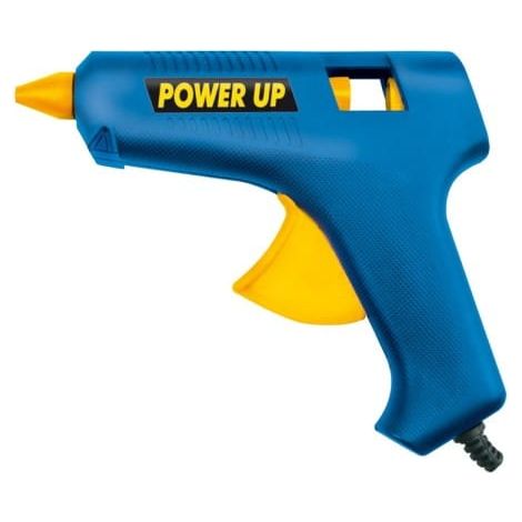 11mm POWERUP 73057, pistola incollatrice da 80W con avvio rapido, ideale per lavori artigianali e di riparazione, design ergonomico, alta potenza, facile da usare ed efficiente.
