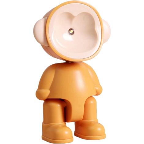 Robot à piles pour enfants, à pose ajustable Lampe de chevet chaleureuse pour chambre, salon, chambre d'enfant, bureau, table, étagère ou table de nuit