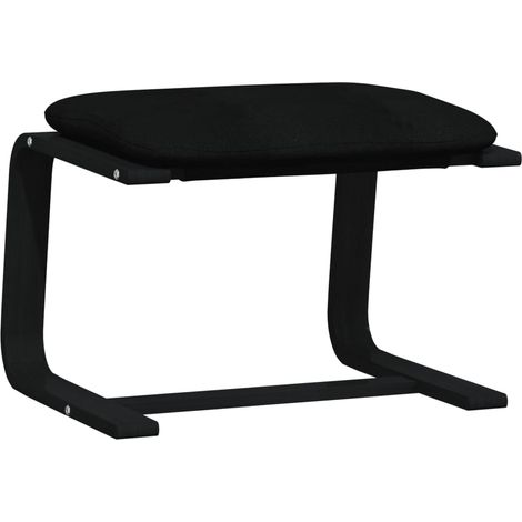 Repose-pied Noir 51x41x40 cm Tissu