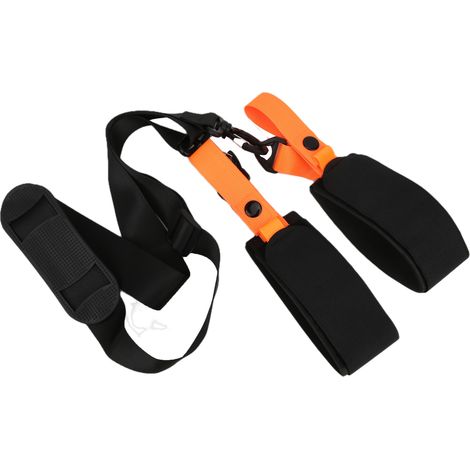 Sangle de transport ajustable pour snowboard, skis et luge, maintien sécurisé pour équipements d'hiver et sports de glisse. (1/5)