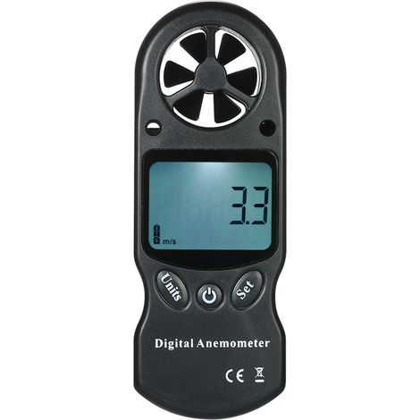 8-in-1 Portable Digital Anemometer: Wind Speed, Temperature, Humidity, Wind Cooling, Heat Index, Dew Point, Atmospheric Pressure, Altimeter - Backlit Display