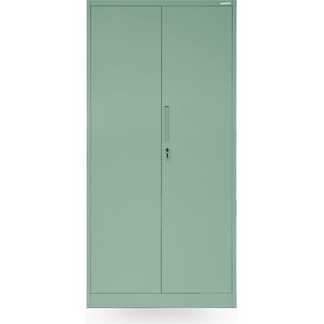 Armoire de Bureau Métallique 185 x 90 x 45 cm Vert Pastel (1/5)