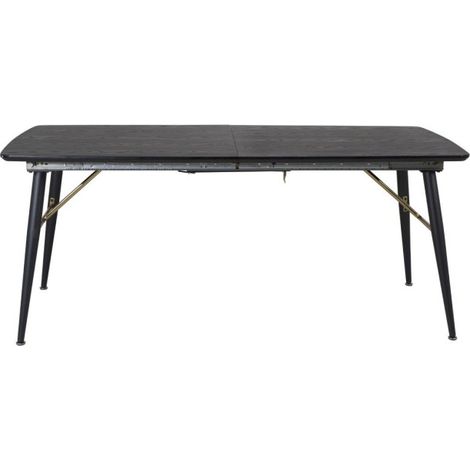 Table à Manger Extensible "Gold" 180-220cm Noir (1/5)