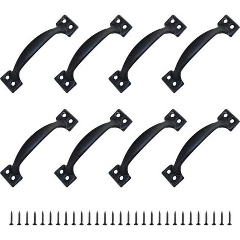 8 Poignées Poignee de Meuble Bouton de Porte Poignee Entraxe Rustiques en Alliage de Zinc Pour Cuisine Porte de Grange Jardin Remise (120MM) (1/5)