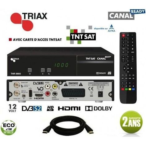 Récepteur satellite - TRIAX - THR 9900 HD - TNTSAT - USB - GARANTIE 1 AN - RECONDITIONNÉ