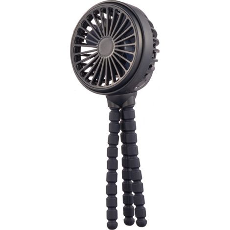 Ventilador portátil F1012 – Soporte + Asa integrada, 3 en 1 (de mano, de escritorio, colgante), silencioso – Azul marino, batería de 1200 mAh (opcional)