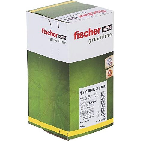 Fischer 45x tassello chiodo N VERDE 8 x 100/60 S testa svasata - 524850