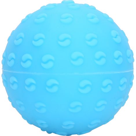Balle de massage en silicone bleu pour le corps, les épaules et les mains, idéale pour le fitness et le yoga.-AquaForge