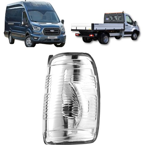 Intermitente de retrovisor derecho transparente, lado del conductor, para Ford Transit Mk8 (2014-2019), OEM 1847389, BK3113B382AB (derecha)