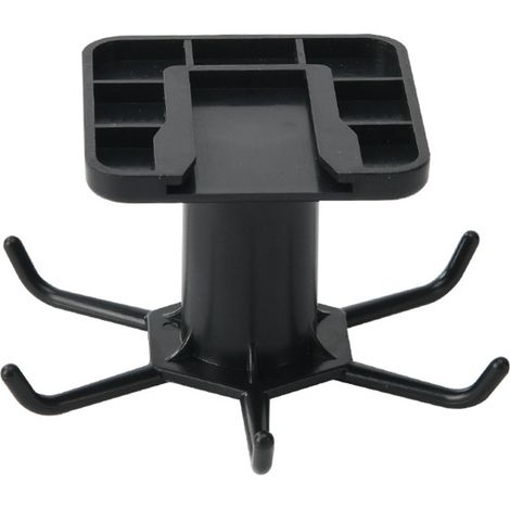 Lot de 4 barres murales avec crochets rotatifs, rotation 360°, pour ustensiles de cuisine, noir (1/5)