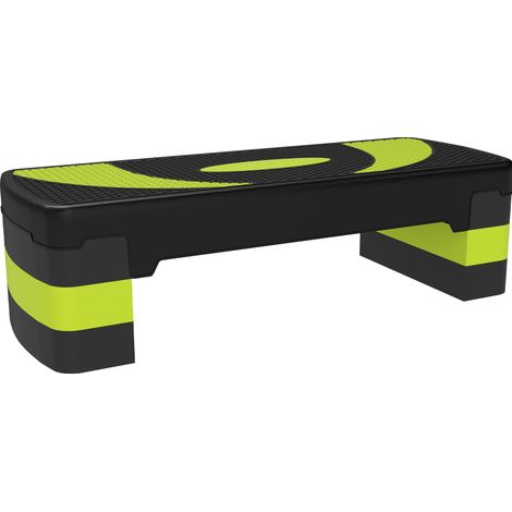 Step aeróbico ajustable HOMVRA de plástico, 10/15/20 cm, hasta 150 kg, negro y verde (1/5)