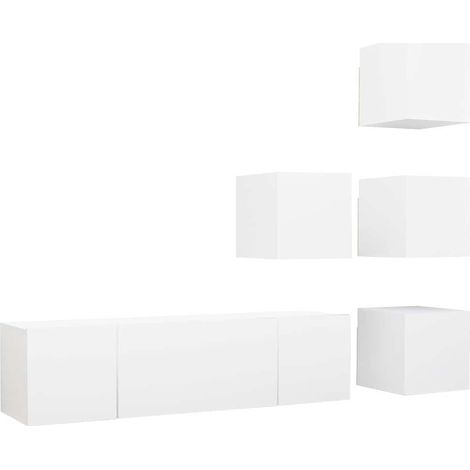 Maison Exclusive - Set de muebles de salón TV 6 piezas madera de (1/5)