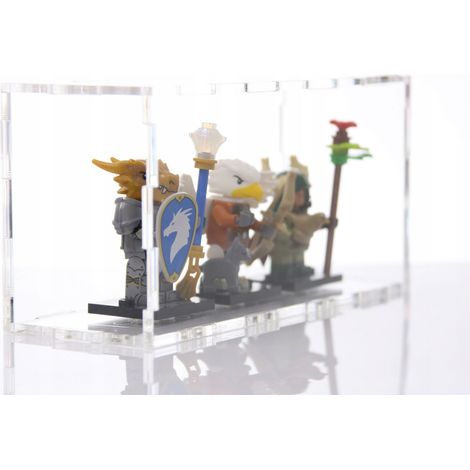 Vitrina para 3 minifiguras de Lego, protege contra el polvo y los rayos UV, minifiguras (1/5)